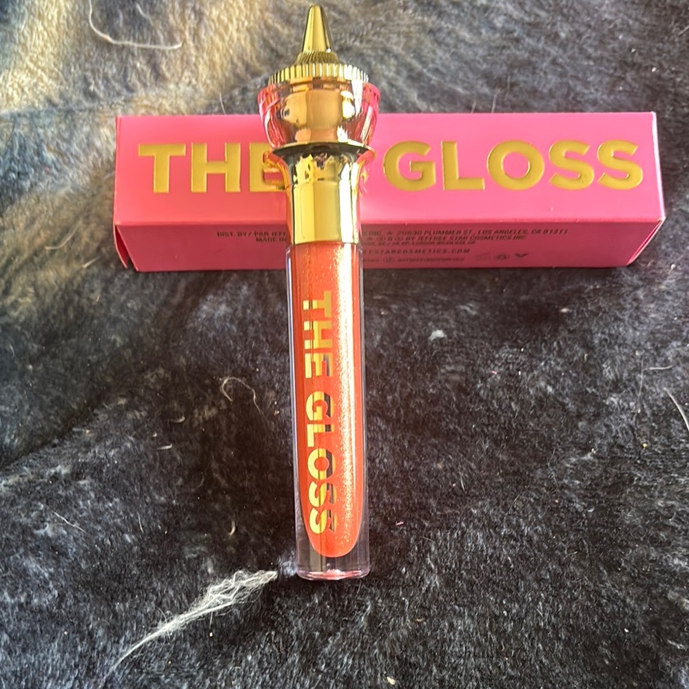 Shimmering Gold and Pink Lip Gloss